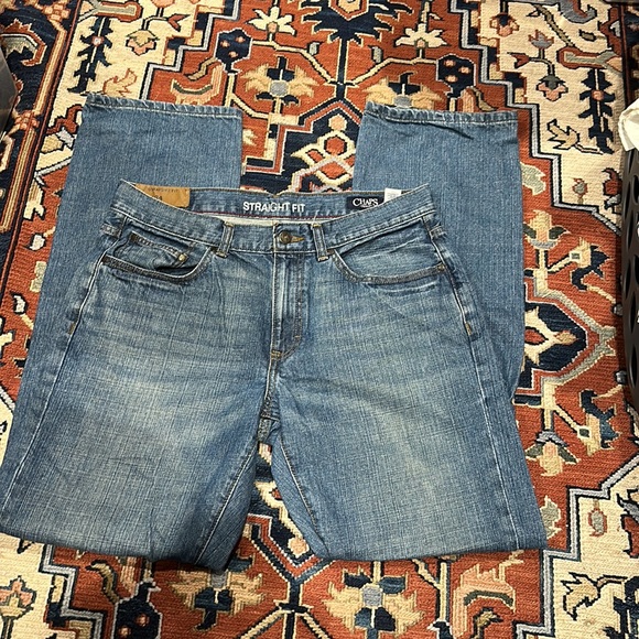 Chaps Straight Fit Denim Jeans Mens 34/34 (1311-31) - Picture 2 of 8